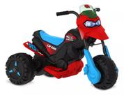 Moto Elétrica CB600 Bandeirante 6V - Triciclo Infantil +25Kg Menino Preto Vermelha Azul