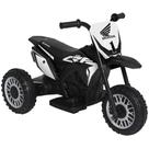 Moto Elétrica Honda CRF 6V Preta com Buzina e Pedal de Aceleração
