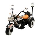 Moto Elétrica Infantil 12V Chopper Branca com Sirene