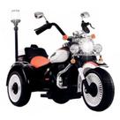 Moto Elétrica Infantil 12V Chopper Sirene Branca Com Luz e Sons Unitoys