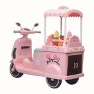 Moto Elétrica Infantil 12V Sorveteria Rosa com Barraquinha e Sons - UNITOYS