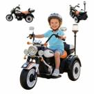 Moto Elétrica Infantil Chopper 12V Triciclo Três Rodas Estável Mini Motocicleta Cromada Aventura
