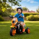 Moto Elétrica Infantil Cross 6V Motoquinha Criança Bateria Recarregável Luz Som Trilha Radical Laranja presente menino menina crianças