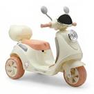 Moto Elétrica Infantil Scooter Vespa Com Luzes E Sons Bege Domni