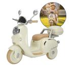 Moto Motinha Motoca Triciclo Vespa Elétrica Infantil Retro