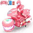 Moto RC iappadore Rosa com Rodas RGB 360 para Manobras Moto RC iappadore Rosa com Rodas RGB 360 para Manobras