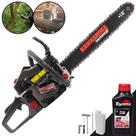 Moto Serra À Gasolina Kawashima KCS-580E 54cc Alta Potência e Rotação Motosserra Com Carcaça de Alumínio, Sistema Antivibração e Sabre 18' + 1 ÓLEO TOYAMA FG50 2 TEMPOS