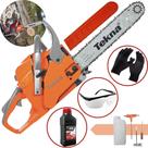 Moto serra a Gasolina Tekna Cs45ex Corrente Oregon, Sabre 35cm + Kit de 3 Acessorios (Oleo 2T, Luvas, Oculos)