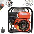 Motobomba DÁgua Vulcan VMB-653S À Gasolina 4T 196cc 6,5HP de Potência Motorbomba Profissional Auto Escorvante Vazão 60m³ Mangueiras 3' 30MCA Para Irrigação e Drenagens
