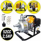 Motobomba Vulcan VB10B Autoescorvante Á Gasolina 2 Tempos 52cc 2,5HP Partida Manual Para Irrigação