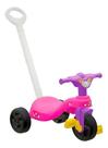 Motoca Triciclo Infantil Com Empurrador e Pedal Azul