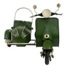 Motocicleta Com Sidecar Estilo Retrô Vintage 27cm