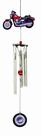 Motocicleta de metal Wind Chime Spoontiques azul 11,4x53x6,4cm