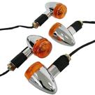Motocicleta Turn Signals Chrome luzes traseiras dianteiras para Bobber