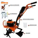 Motocultivador de Solo a Gasolina 3,6HP 53cc com Lâminas Cultivadoras de Solo e Sulcador FAK530MC Carbon Fak