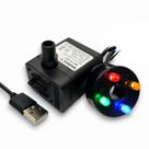 Motor Bomba Submersa Led USB 150L/h Bombinha Fonte Aquário Cascata