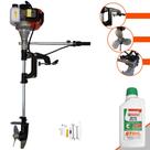 Motor de Popa Com Rabeta Completa Import Way IWMPG2T52 À Gasolina Motor 2T 52cc 2,5HP 7.500rpm de Alta Performance Ideal Para Barcos, Lanchas, Botes e Caiaque de Pequeno Porte + ÓLEO STIHL