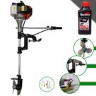 Motor de Popa Import Way IWMPG2T52 Para Barco De Porte Pequeno À Gasolina 52cc 2,5HP 7.500rpm Com Ignição CDI e Partida Manual de Alta Performance Rabeta Completa Com Hélice 16cm + ÓLEO TOYAMA 2T