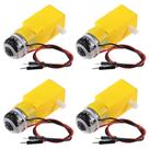 Motor Elétrico DIANN TT 3-6V 200RPM Redutor 1:48 4 unidades Motor Elétrico DIANN TT 3-6V 200RPM Redutor 1:48 4 unidades