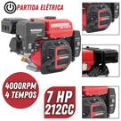 Motor Estacionário Kawashima GE700E 7cv 4 Tempos 212cc À Gasolina Sem Embreagem Com Partida Elétrica