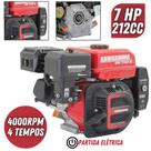 Motor Estacionário Potente Kawashima GE 700-E À Gasolina 212cc 7cv 4 Tempos Para Moenda de Cana