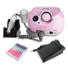 Motor Lixadeira Elétrica Porquinho Nail Drill Bivolt Rosa Manicure Profissional Nail Art Nail Designer Alongamento de Unhas