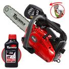 Motor Serra Motosserra TCS25X Toyama À Gasolina 25,4cc 1,14HP Alta Rotação e Desempenho Sabre 12 Polegadas Ideal Para Corte de Galhos, Lenhas, Tarugamentos e Carpintaria Profissional + Óleo Toyama 2T