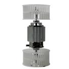 MOTOR VENTILADOR 2 HELICES CAMINHAO MB ACTROS 2010 24V ( C24 X E12,3 X H6X11,3 ) Branco