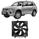 Motor ventilador Tiggo 2.0 16V 2009 Ate 2017 Gmv Com Defletor Sem Resistencia 12V T111308130Ba