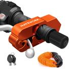 Motorcycle Lock Matework Anti Theft Heavy Duty Orange