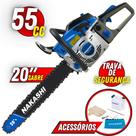 Motosserra À Gasolina Nakashi NCS-550 54,6cc 2T Com Lubrificação Automática da Corrente de 78 Elos Motosserra À Gasolina Nakashi NCS-550 54,6cc 2T Com Lubrificação Automática da Corrente de 78 Elos