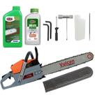 Motosserra a Gasolina Uso Pesado Robusta Sabre de 50cm 62cc 4hp Kit Completo Vulcan