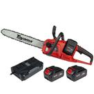 Motosserra Bateria 18V Brushless Com 2 Baterias 4A E Carregador 2.5Ah Sabre 16 POL TBT18 18RCS16-K TOYAMA