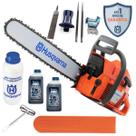 Motosserra Husqvarna 61 Sabre 18 Kit Afiação Óleo Misturador