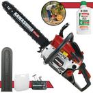 Motosserra Kawashima KCS 380P PLUS À Gasolina 2T 37,2cc Sabre 16 Polegadas Com Carcaça de Alumínio e Sistema Antivibração Ideal Para Desdobra de Madeira e Corte de Galhos + 1 ÓLEO STIHL 8017 2T