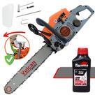 Motosserra Motorserra Profissional Vulcan Trent VS-620 Á Gasolina 2T 62cc 4HP 11.000RPM Potente, Robusta e Estrutura Resistente + ÓLEO 2 TEMPOS TOYAMA FG50