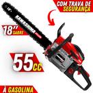 Motosserra Potente Kawashima KCS-550-P À Gasolina 54,6cc 2 Tempos Com Sabre de 18 Polegadas