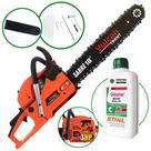 Motosserra Potente Vulcan VSL550 2T 55CC 3cv Sabre Ponta Rolante 18" Com Óleo Castrol Stihl