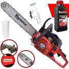 Motosserra Profissional Á Gasolina Toyama TCS58F-G2 Com Óleo Lubrificante 2T 55cc 3,2HP Sabre 20 Polegadas 13.500RPM Robusta e de Alto Desempenho Ideal Para Corte e Poda de Galhos e Árvores