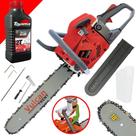 Motosserra Profissional À Gasolina Vulcan VSL550P 55cc 3,35HP 13.000rpm Sabre 18 Polegadas Robusta e de Alto Desempenho Ideal Para Corte de Galhos e Árvores + ÓLEO LUBRIFICANTE TOYAMA FG50 2T