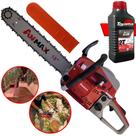 Motosserra Robusta Anmax CS5200B À Gasolina 52cc 2,7HP de Potência 11.000rpm Motor Serra Profissional Com Sabre 18 Polegadas Ponta Rolante Robusta e Resistente Para Desdobra de Madeira + ÓLEO TOYAMA