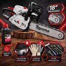 Motosserra Toyama Tcs58h + Kit Completo com Oleo Lubrificante, Oculos e Luvas