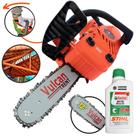 Motosserra Vulcan VSL250 Motor 2 Tempos á Gasolina 25,4cc Com Sabre 12"+ Óleo 2T Castrol Sthil