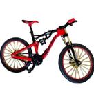 Mountain bike miniatura realista com suspensão