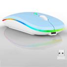 Mouse Bluetooth sem fio Guiheng LED recarregável azul