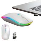 Mouse Bluetooth Sem Fio RBG Branco Recarregável Silencioso Compatível com Tablet e Notebook Mouse Bluetooth Sem Fio RBG Branco Recarregável Silencioso Compatível com Tablet e Notebook
