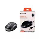 Mouse com Fio Para Escritório Preto e Incolor