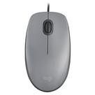 Mouse com fio USB Logitech com Clique Silencioso, Design Ambidestro e Facilidade Plug and Play,