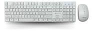 Mouse E Teclado Sem Fio Kit Peining Fr-3022 Branco