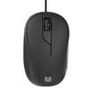 Mouse Emborrachado Preto com Fio Usb Multi (Multilaser) - MO222